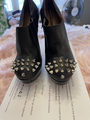 Kurt Geiger Vintage Black Spike Stud Shoe Boots 41