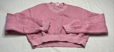 Women  s Cute Pink Sweatshirt Longsleeve Fleece Size Small Pullover