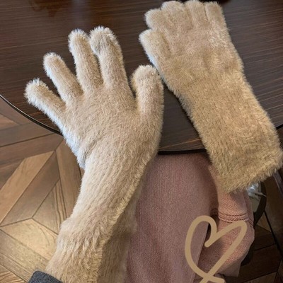 1apir Warm Fingerless Mittens Touchscreens Thermals Gloves Winter Warm Gloves