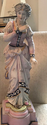 KALK/DRESDEN BAROQUE TALL WOMEN STATUE figure RENAISSANCE XL-VAR SHIP OPTS