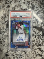 2025 BOWMAN CHROME PROSPECT AUTOS BLUE REFRACTOR FRANKLIN ARIAS / 150 PSA 9