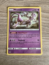 Pokemon Mewtwo SM214 Black Star Promo Holo Swirl