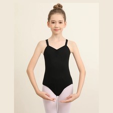 Ballet Dance Leotard for Girls Sleeveless Dancewear with Solid Straps Dance