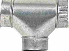 Imperial Manufacturing Furnace Pipe Full Flow Tee 4 " X 4 " X 4 " Dia. Galvanize