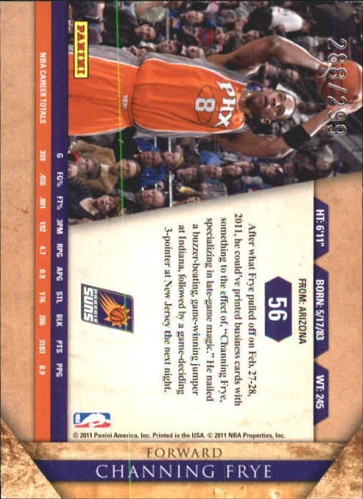 2010-11 Panini Gold Standard #56 Channing Frye/299 - BSK - Image 2 of 2
