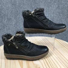 Spring Step Ankle Boots Womens 38 Cleora Round Toe Zip Casual Comfort Leather