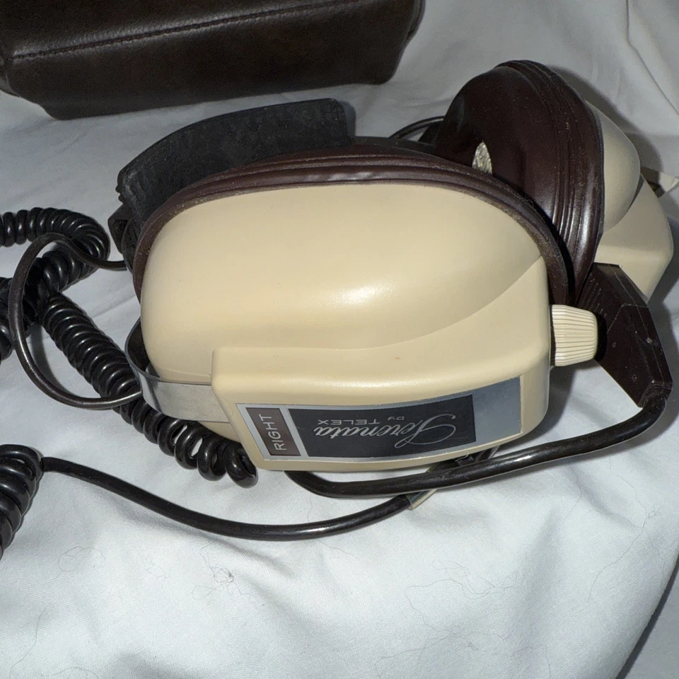 Auriculares Telex "Serenata" Vintage - Sobre la Oreja - Estuche Telex - Extensión de Cable Foto 4 de 4