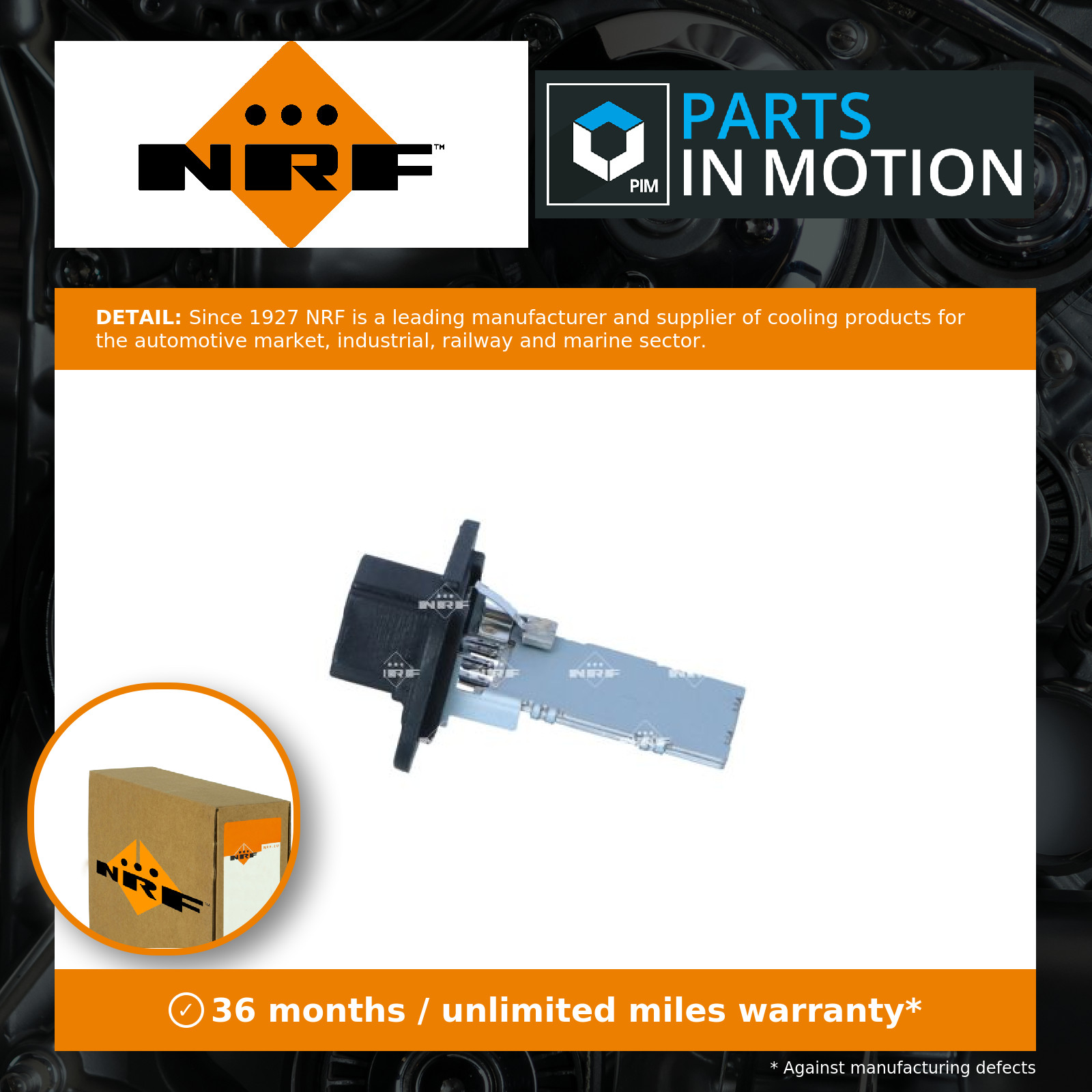 Heater / Blower Resistor 342118 NRF Regulator Rheostat 9703507000 Quality New