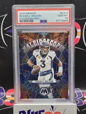 2023 Mosiac Russell Wilson Kaleidoscope SSP Case Hit Denver Broncos PSA 10 GEM