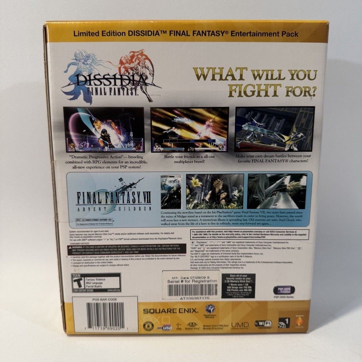 Sony PSP 3000 Final Fantasy Dissidia Limited Edition Entertainment