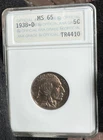 1938-D BUFFALO NICKEL 5C ANA MS65 old ANA slab holder