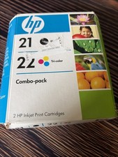 HP Inkjet Printer Ink Cartridges 21 Black  22 Tri-Color Combo EXP 2011 New