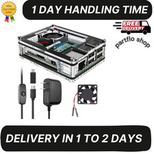 Raspberry Pi 3 B Case with Fan Cooling Pi 3B Case with 3 Pcs Heat-Sinks 5V