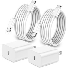 iPhone 17 16 15 Charger Fast Charging,2Pack 20W Apple iPad USB C Wall Charger