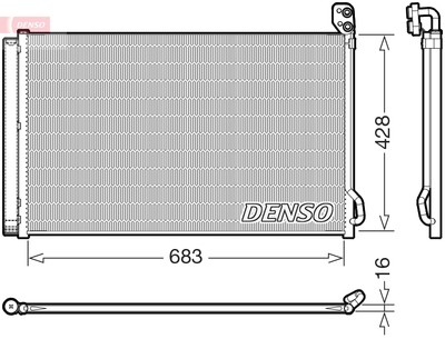 DENSO DCN99083 Kondensator, Klimaanlage für TESLA