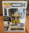 Funko Pop! Vinyl Football Aaron Rodgers Packers Super Bowl Champions XLV Box #43