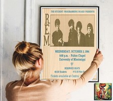 R.E.M. 1984 Oxford USA: Live Konzert Tour Repro Poster - 30"x24"