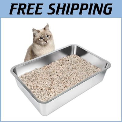Heavy Duty 23.5''L x 15.5''W Cat Litter Tray - Non-Slip, Easy Clean & LongLasting#