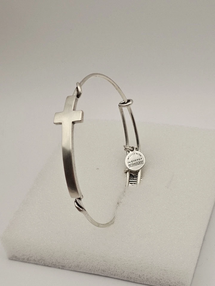 ALEX & ANI Cruz de Protección Espiritual ✝️ Pulsera Envolvente Estilo Grueso Plata ✨️⭐️ Foto 2 de 4