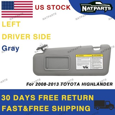 Driver Left Side Sun Visor  W/ Ligh for 08-13 Highlander 74320-48500-B0