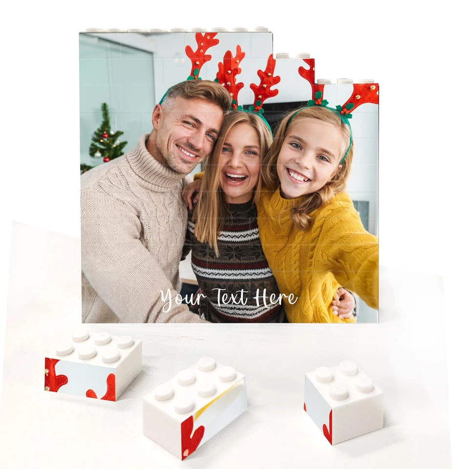 Personalised Photo Building Block Jigsaw Puzzle Add Your Photo & Text Gift Ideas - Image 3 of 4