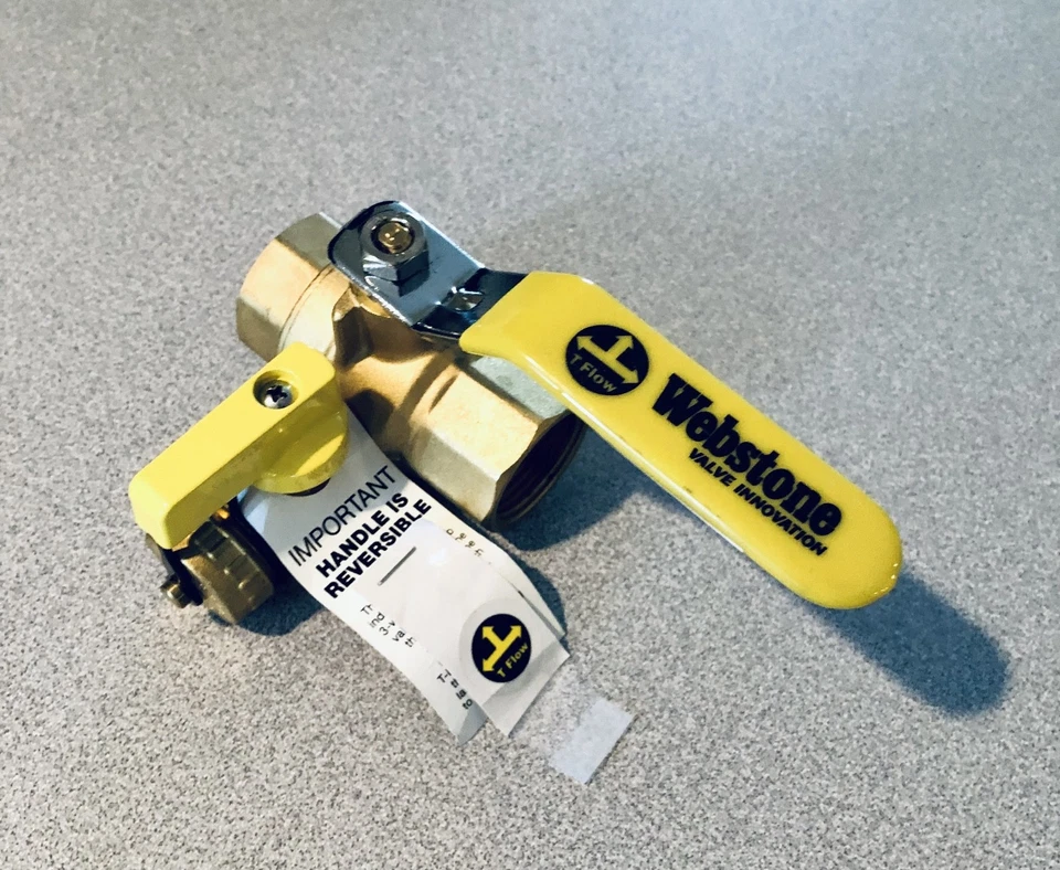 WEBSTONE 40614 LL латунь со сливом 3-сторонний IPS x шланг крышка 1 в трубе - Изображение 2 из 4