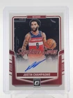 JUSTIN CHAMPAGNIE 2024-25 DONRUSS OPTIC SIGNATURE SERIES AUTO Q0856