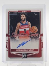 JUSTIN CHAMPAGNIE 2024-25 DONRUSS OPTIC SIGNATURE SERIES AUTO Q0856