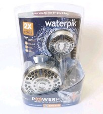 NEW Waterpik PowerPulse 2-In-1 Shower Head System w/ Handheld Sprayer 12 SPRAYS