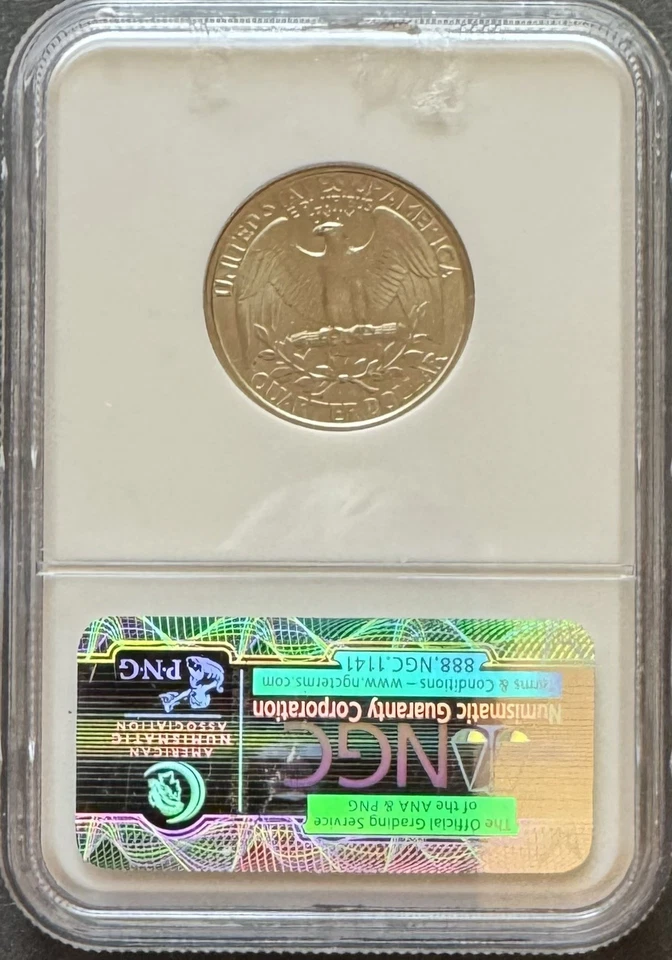 1996-P Washington Quarter NGC MS66 Free US Shipping - Image 2 of 2