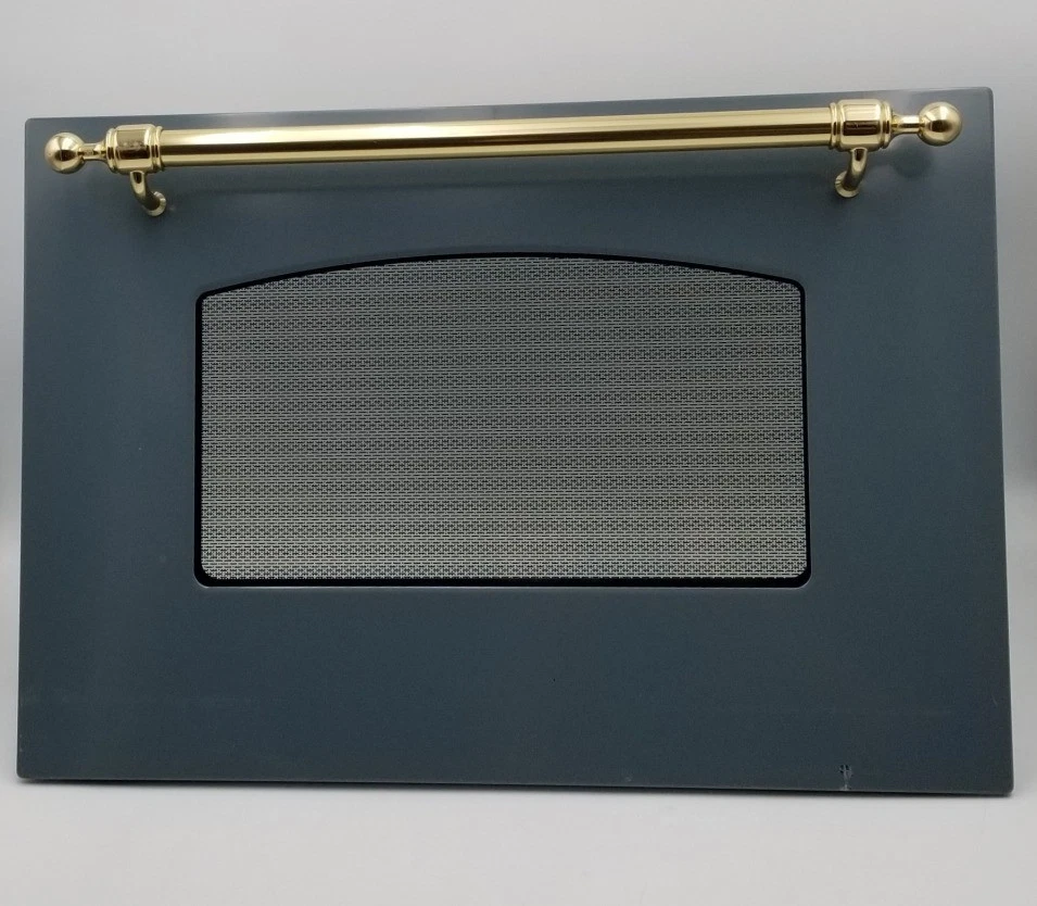 ILVE Nostalgie Dual Fuel Range 2nd Oven Door Blue Green w/Brass Handle ~ U1-5a - Image 2 of 4