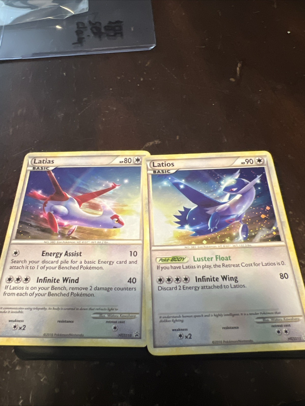 Pokémon TCG Latios and Latias Card Set LP/NM Condition Hgss Promos 17&18