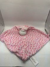 Angel Dear Pink White Giraffe Lovey Baby Security Blanket Plush Toy Spots Print