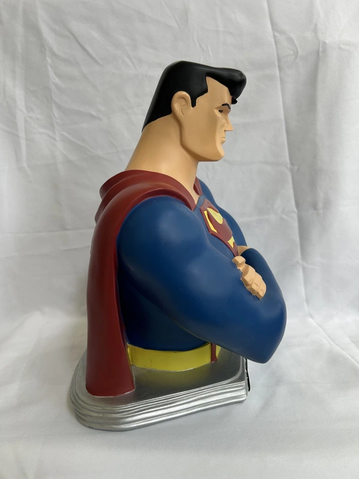 Superman 1999 DC Bust Man Of Steel Warner Brothers Studio Vintage 11" de altura. - Imagem 3 de 4