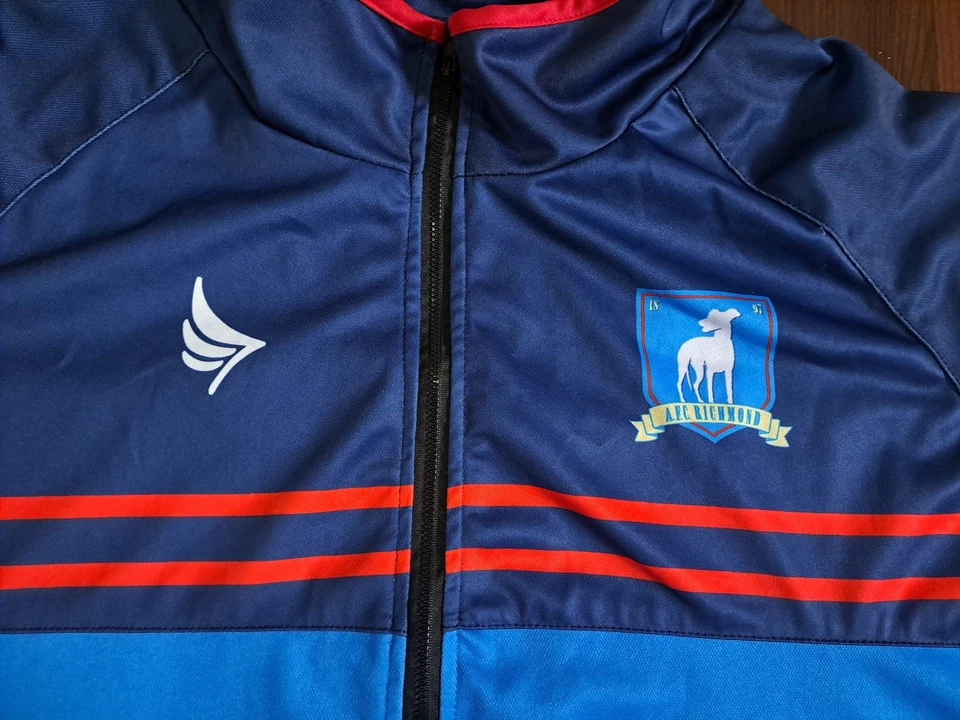 Mens A.F.C. Richmond Soccer Jacket Blue Zip Up Vintage - Image 2 of 4