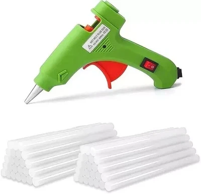 LUMOUS Mini Glue Gun Hot Melt Electric with 50 Adhesive Glue Sticks DIY Hobby Craft UK