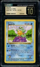 squirtle pokemon card first edition Squirtle [1st Edition] #63 Prices | Pokemon Base Set