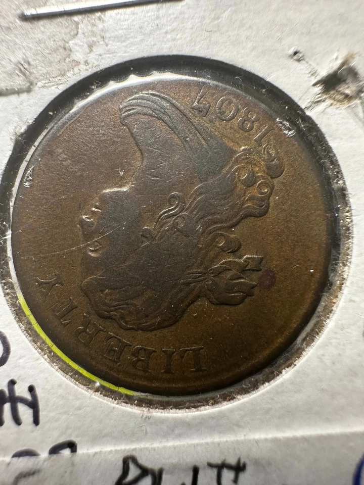 1807 1/2C - Draped Bust - Lower Mintage Issue Rare at this grade Lot#176 - Image 3 of 4