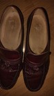 Florsheim Mens 10 1/2 E Como Loafers Black Cherry Leather Tassel Slip On Dress — photo 3