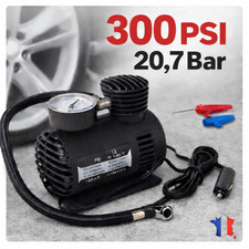 Compresseur Voiture 12V Gonfleur Pneu Portable 300 PSI 20,7 Bar Manomètre