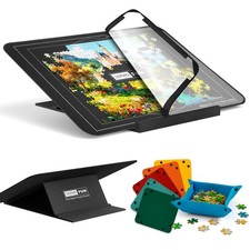 Puzzle Board for 1000 Pieces with Angle Adjustable Stand, Lightweight Felt Ji...