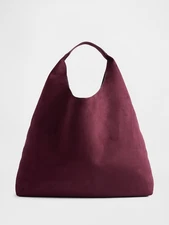 Vegan Suede Slouchy Tote Bag 503844