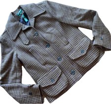 144 VTG RALPH LAUREN Blazer Equestrian Riding Jacket Brown/Purple Houndstooth