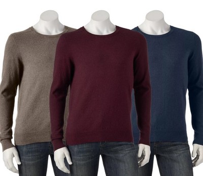 New Marc Anthony Men's Big & Tall Lightweight Cashmere-Blend Crewneck Sweater