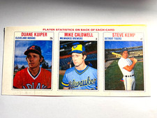 1979 Hostess Baseball Panel Duane Kuiper Mike Caldwell Steve Kemp 13-14-15