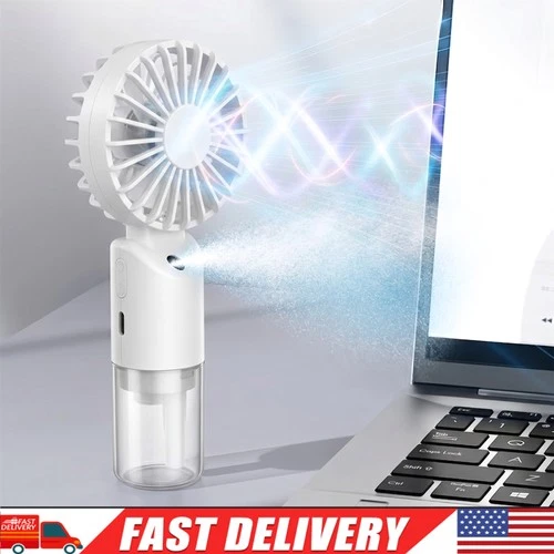 Handheld Misting Fan Portable, 8000Mah Rechargeable Small Personal Turbo Fan