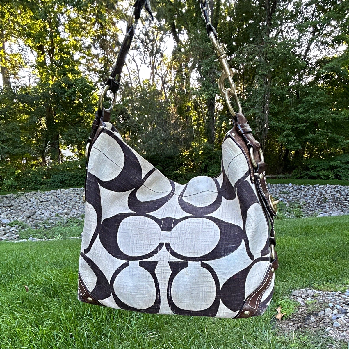 Coach Linen Shoulder Bags for Women for sale | eBay