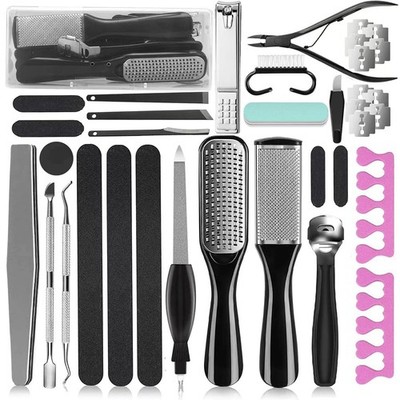 Professional Pedicure , 36 in 1 Stainless Steel Foot Care Foot Rasp Dead Skin...