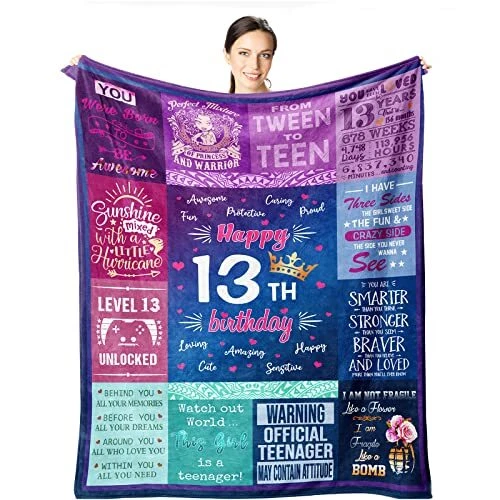 13 Year Old Girl Gift Ideas Blanket 60X50 - Gifts for 13 Year