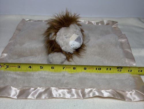 "Manta de seguridad Cloud Island Lion suave borde satinado beige peluche Lovey 14"" sin etiquetas" - Imagen 11 de 11